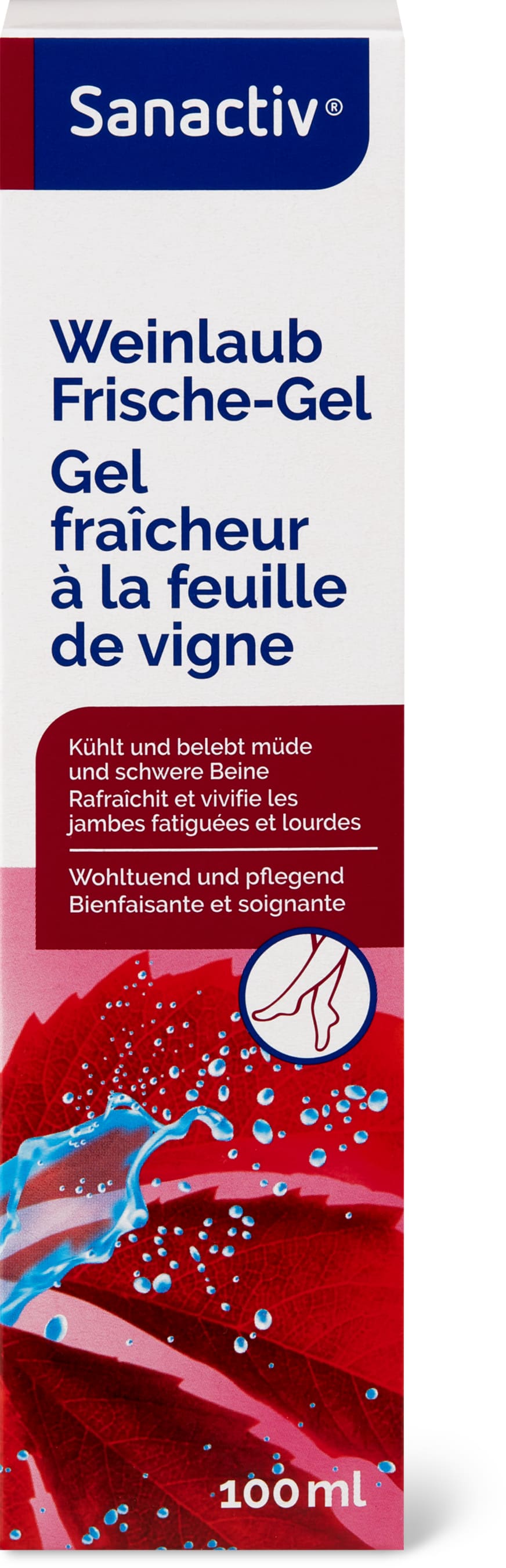 Erfrischendes Weinlaubgel